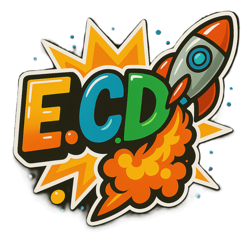 E.C.D. Rocket Logo